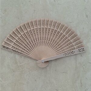 Small wooden fan unique